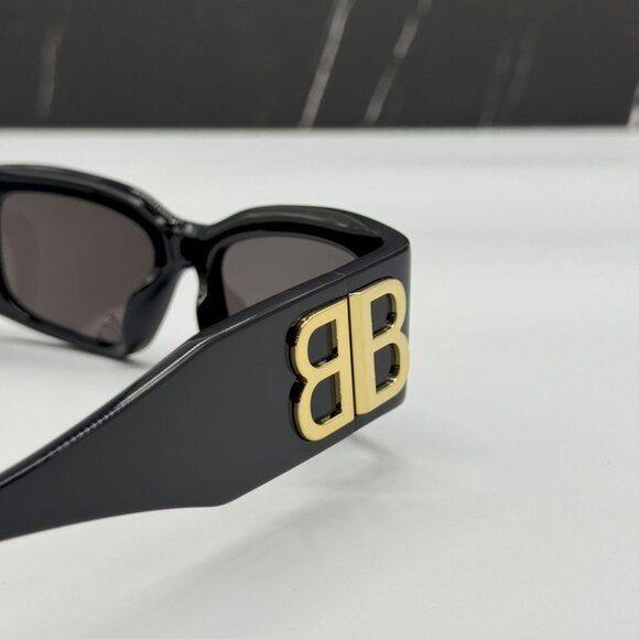 NEW BALENCIAGA BB0360S 005 UNISEX BLACK SUNGLASSES - Picture 6 of 12